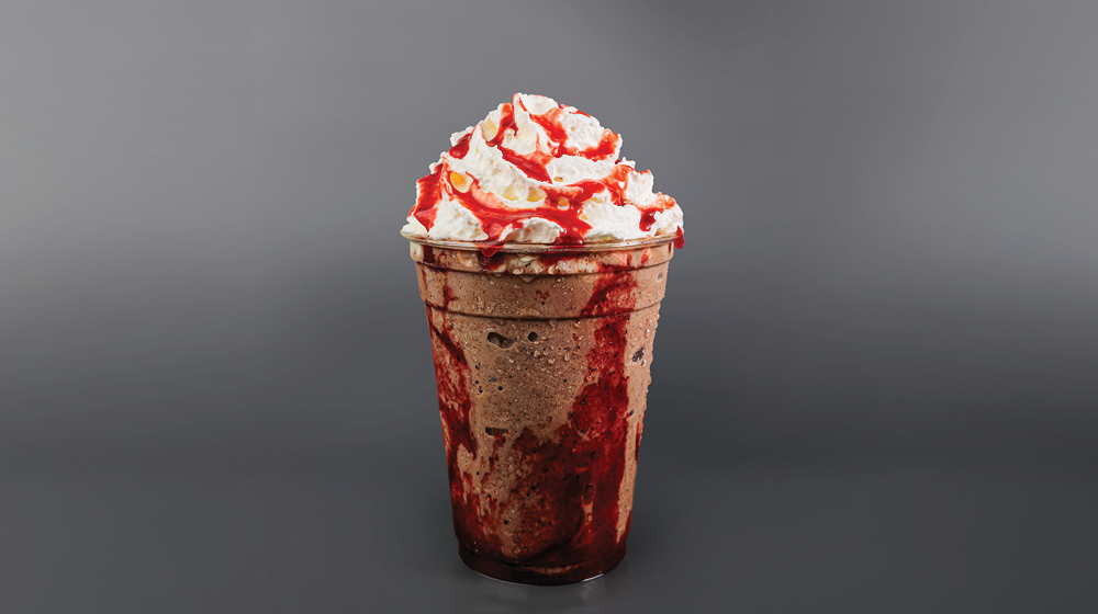 chocolate covered strawberry frappe