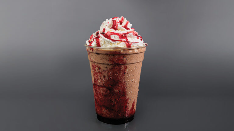 chocolate covered raspberry frappe