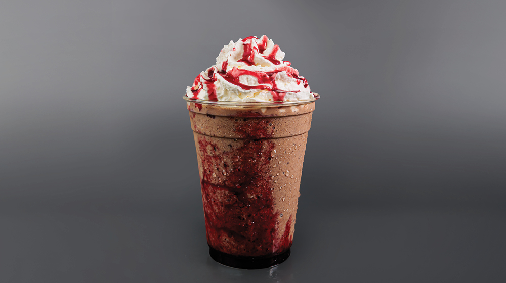 chocolate covered raspberry frappe