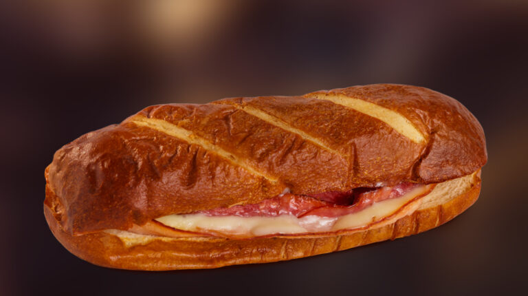 Turkey, Ham, & Pretzel Sandwich